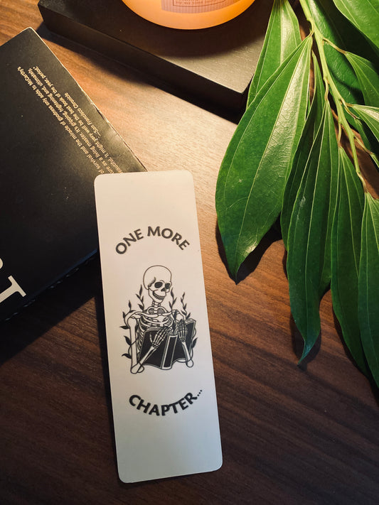 “One More Chapter…” Skeleton Bookmark