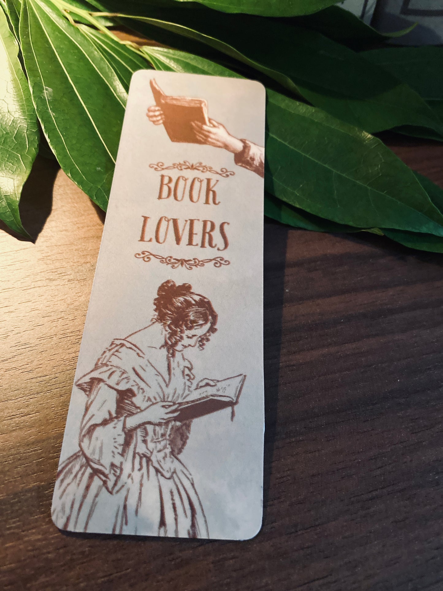 “Book Lovers” Vintage Illustration Bookmark
