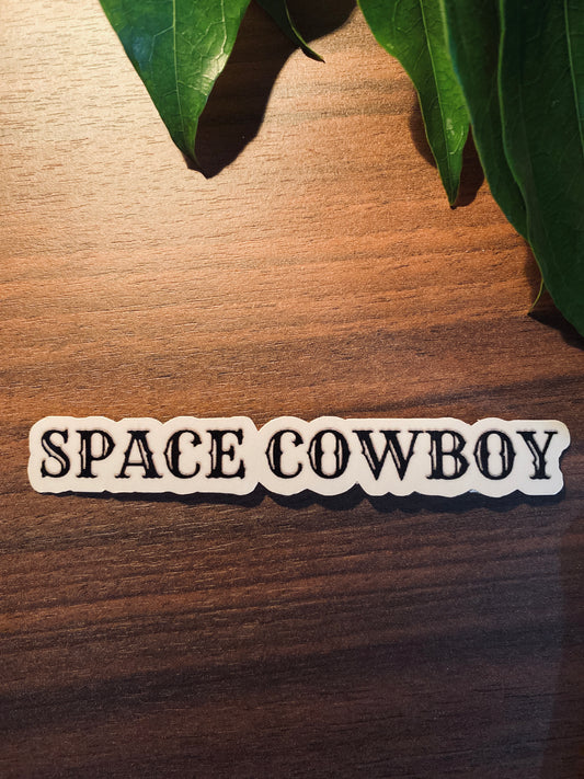 Space Cowboy Text Sticker